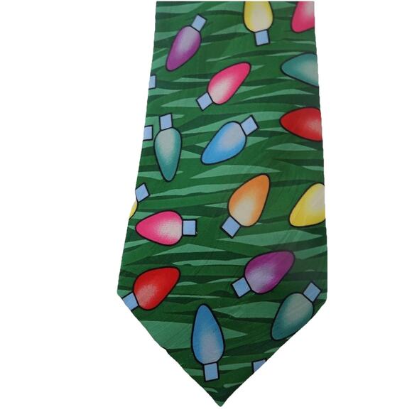 Keith Daniels Christmas lights tie necktie - Picture 2 of 5